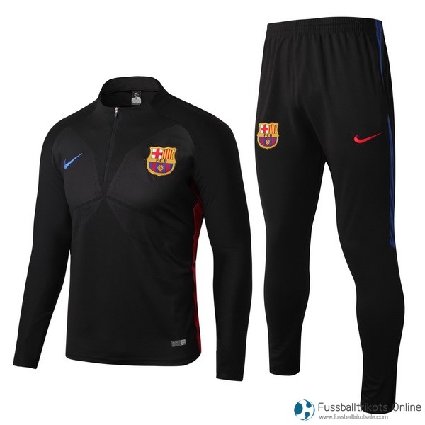 Barcelona Trainingsanzug 2017-18 Schwarz Orange Fussballtrikots Günstig